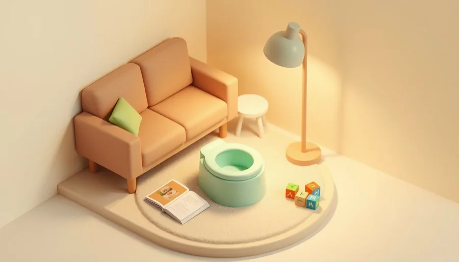 The living room with a potty, from the game