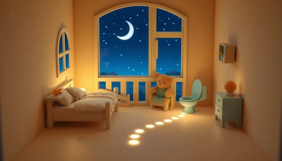 The bedroom at night, from the game